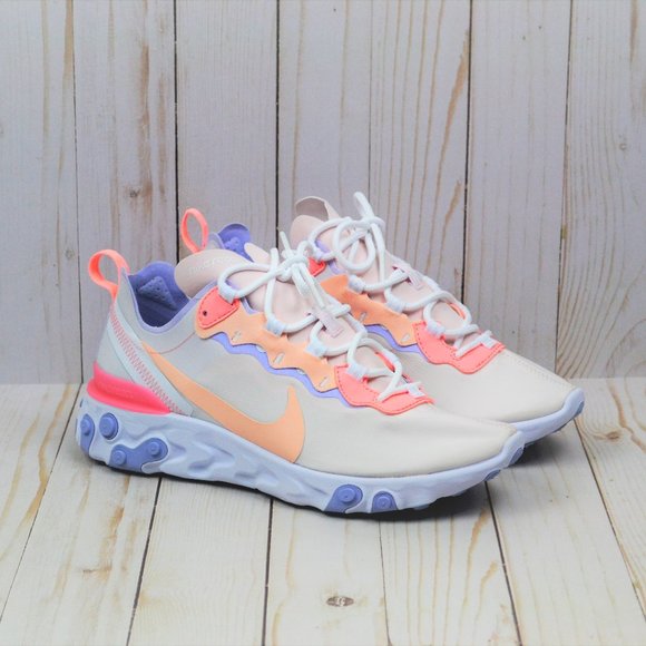 pale pink running shoes